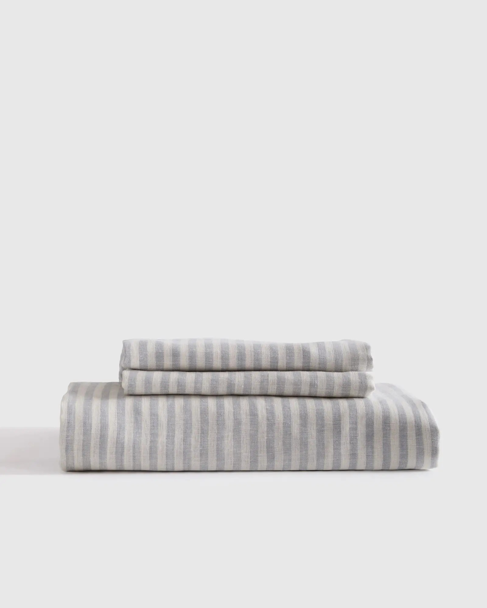 European Linen Stripe Fitted Sheet Set | Quince
