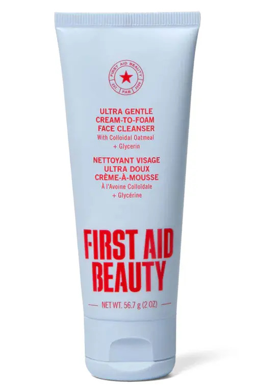 First Aid Beauty Ultra Gentle Cream to Foam Cleanser with Colloidal Oatmeal + Glycerin at Nordstrom, Size 2 Oz | Nordstrom