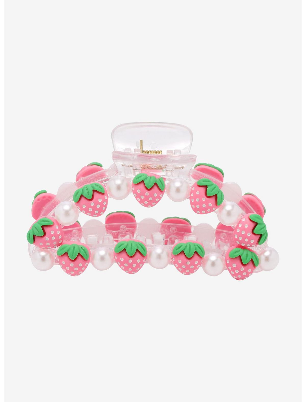 Pink Strawberry Pearl Large Hair Clip | Hot Topic | Hot Topic
