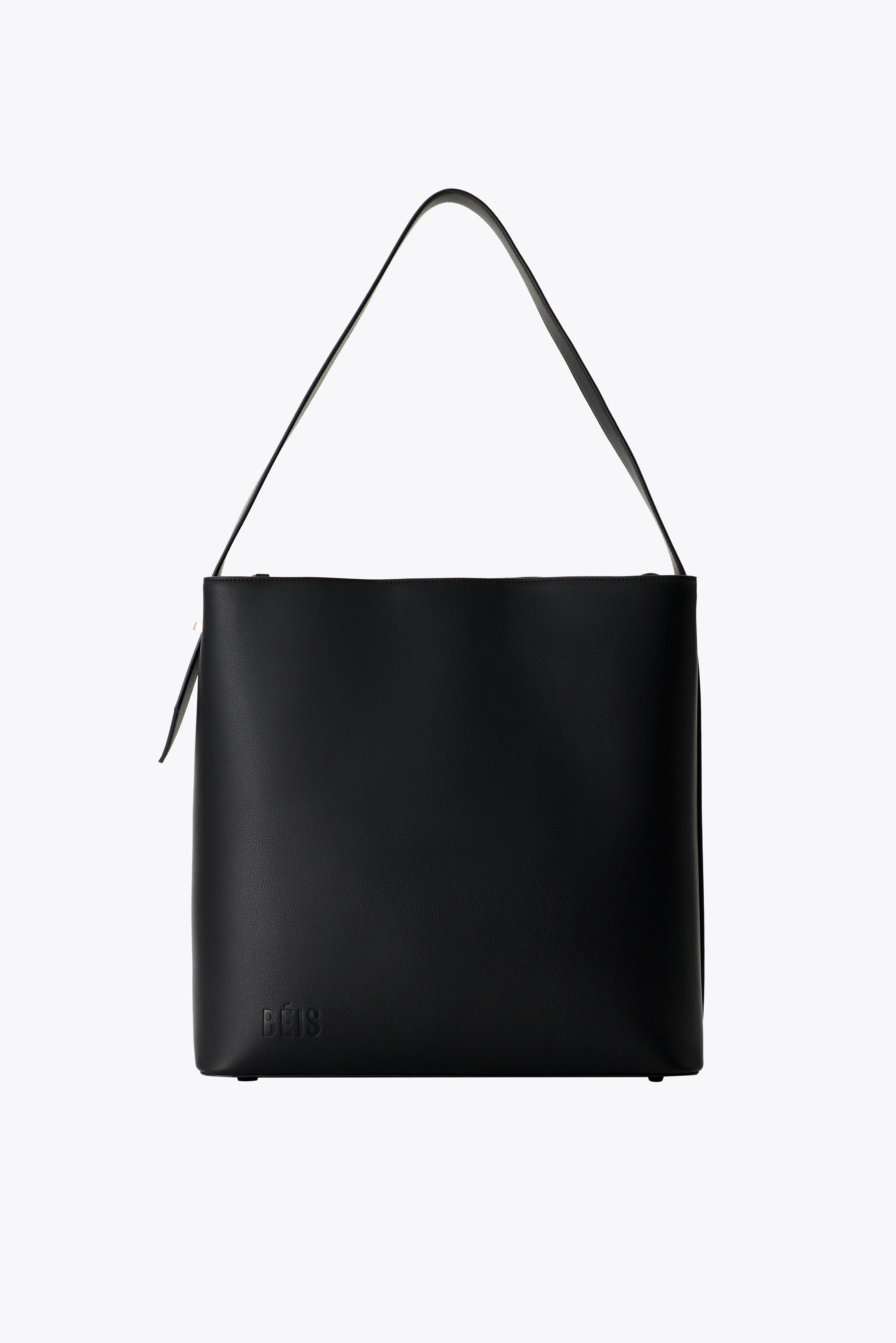 BÉIS 'The Essential Tote' in Black - Sleek Black Tote Bag for Work & Travel | BEIS