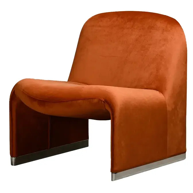 Vintage Italian Alky Lounge Chair in Autumn Velvet by Giancarlo Piretti for Anonima Castelli, 197... | Chairish