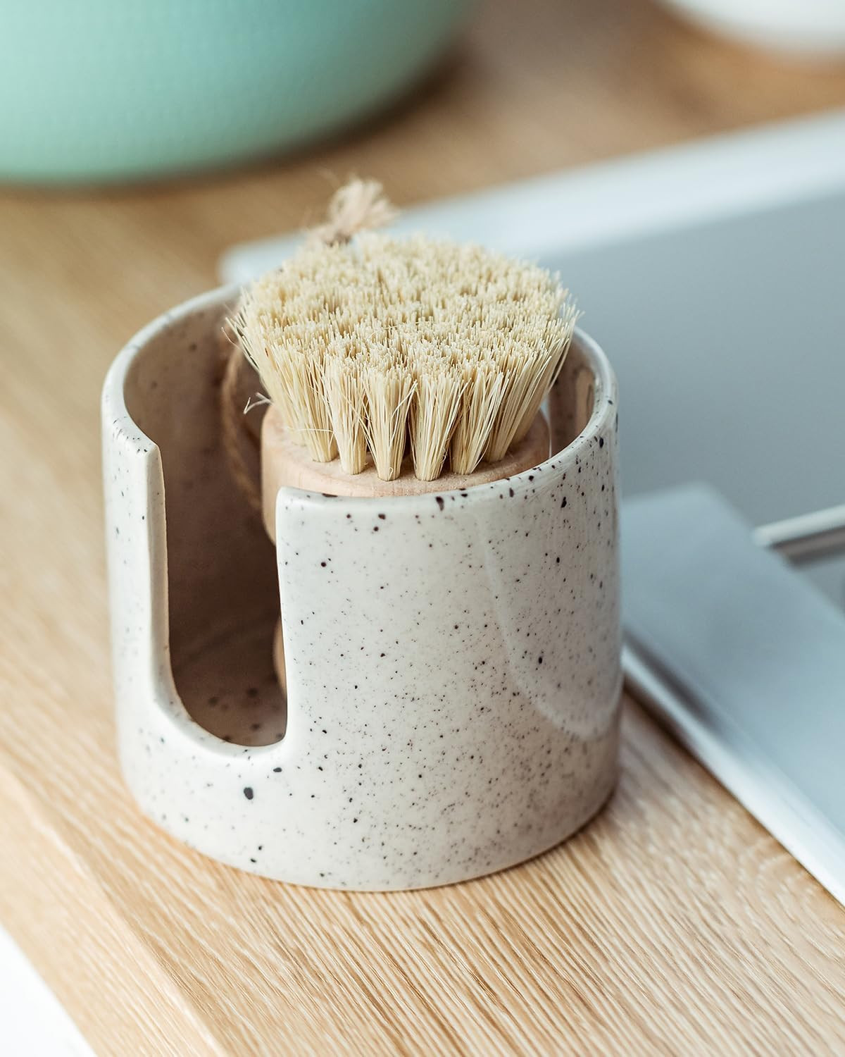 Kitchen Sink Sponge Holder, Dish Sponge Rack Ceramic Brush Holder Farmhouse Kitchen Accessories f... | Amazon (US)