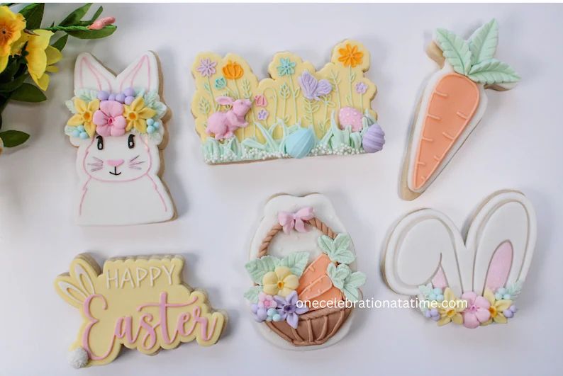 Easter Cookies, Spring Cookies, Easter Cookie Gift, Easter Gifts, Bunny Cookies | Etsy (US)