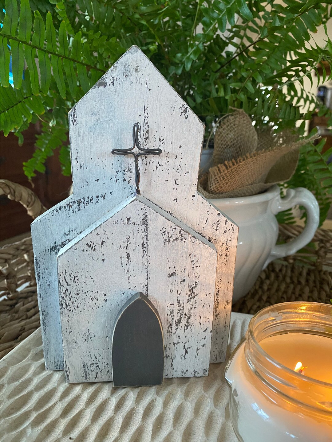 Rustic Church Decor / Farmhouse Decor / Farmhouse Signs / Rustic Home Decor / Farmhouse Tiered Tr... | Etsy (US)