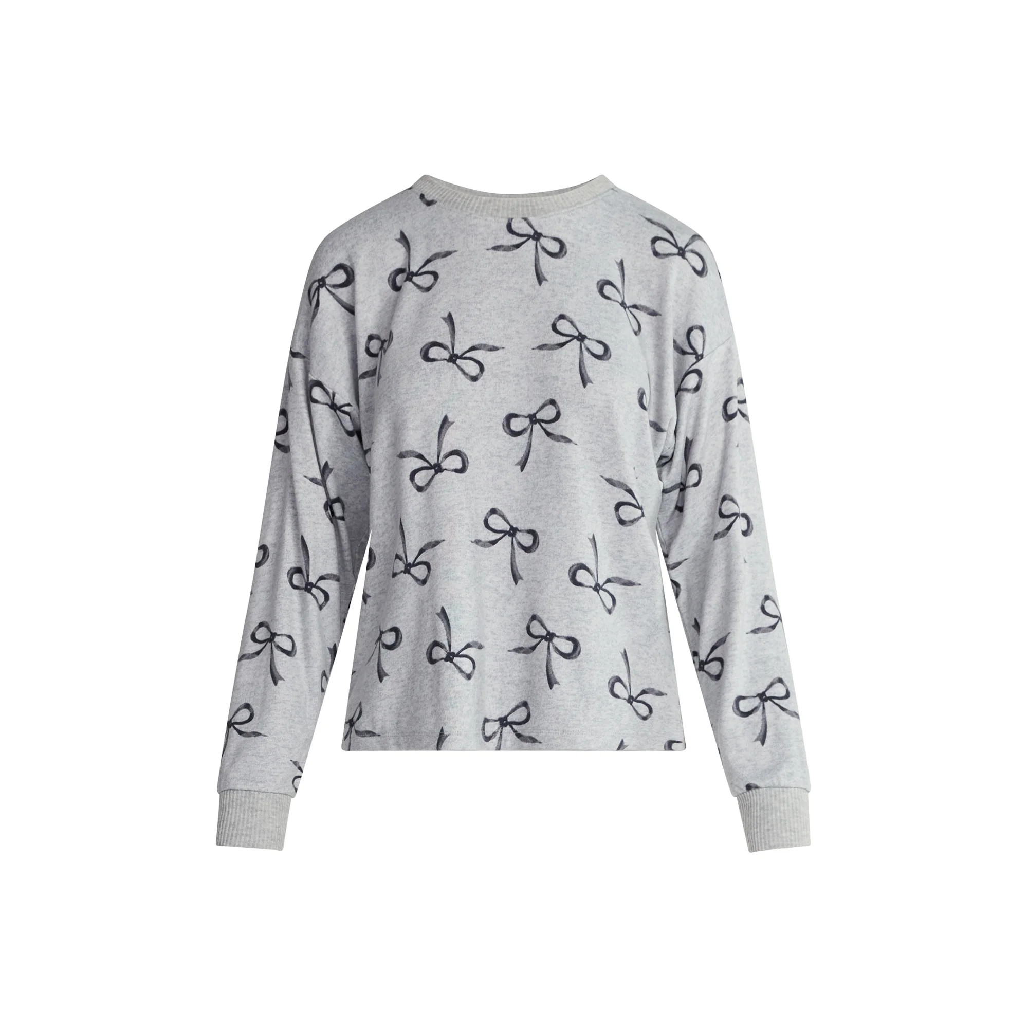 Joyspun Women's Cozy Lounge Collection Hacci Knit Sleep Top with Long Sleeves, Sizes XS-3X - Walm... | Walmart (US)