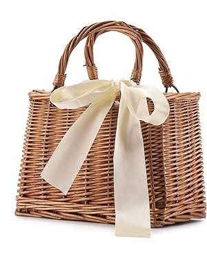 Straw Beach Bags For Women Summer Clutch Rattan Woven Wicker Purse Crochet Tote | Amazon (US)