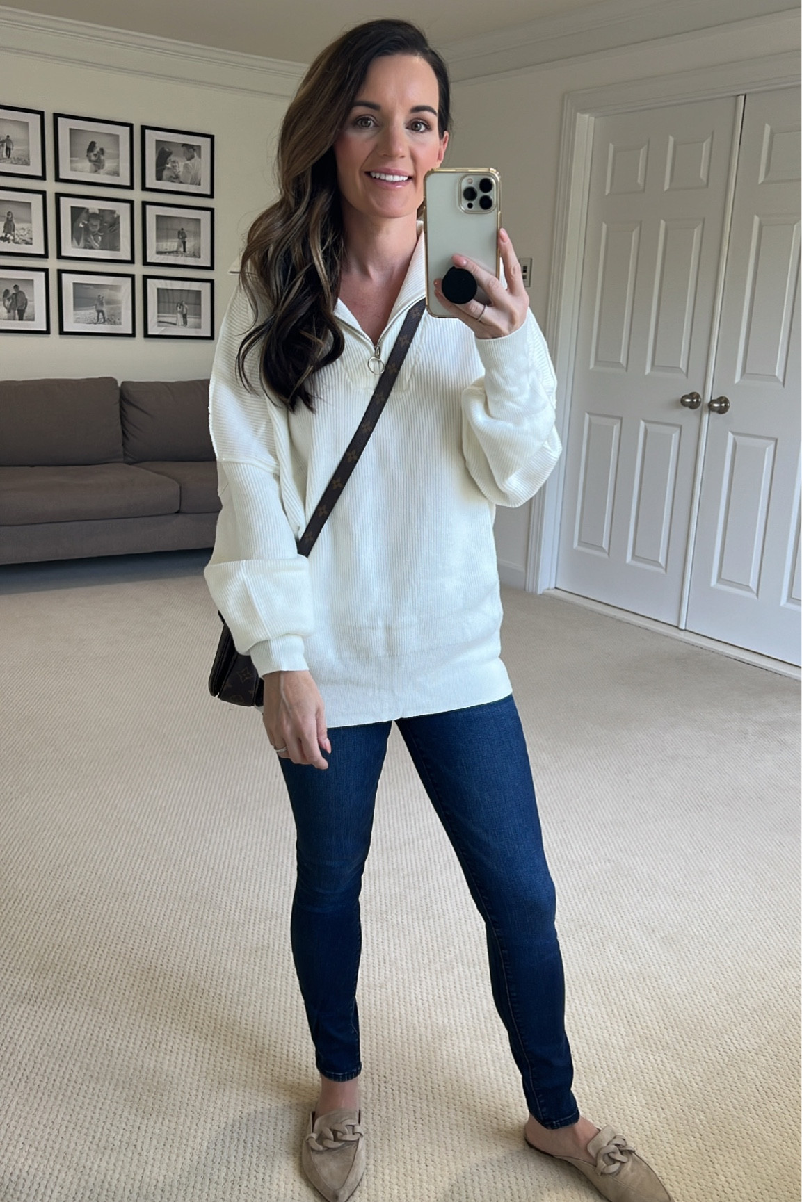 Amazon Oversized Sweater. It’s perfectly oversized, comfy and can easily be dressed up or down ⭐️ I receive a ton of compliments when I wear it and they’re always shocked it’s from Amazon! I also have it in tan and black. 🥰 For ref I’m 5’3 and wearing size S. No need to size up, runs big.
#amazon #amazonfashion #sweater #whitesweater #style #outfitideas #outfitsforwomen #fallfashion2023 #sweaterweather #pullover #whatiwore #pullovers #fashionforwomen 

#LTKsalealert #LTKfindsunder50 #LTKxPrime