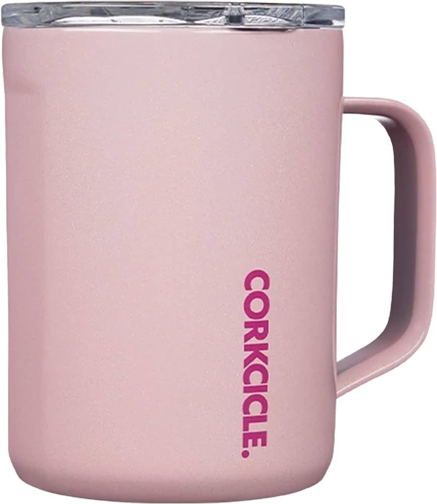 Corkcicle Coffee Mug - Triple-Insulated Stainless Steel Cup with Handle, 16 oz, Cotton Candy | Amazon (US)