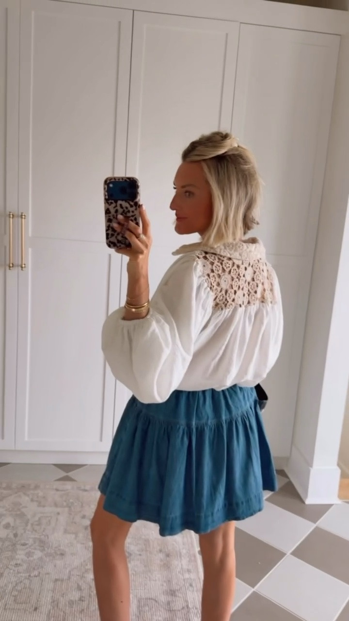 YES to this amazing top! Obsessed with the crochet detail on the back! This is perfect for work and weekend and there’s so many ways to style each piece! Both such fun neutral staples for your closet. You can get 20% off this top with LOVERLY20 on Anthropologie! Wearing S in top and XS skirt!

Loverly grey, Anthropologie sale, neutral staples wardrobe, Walmart fashion finds, affordable style finds, white embroidered blouse

#LTKSeasonal #LTKSaleAlert #LTKootd