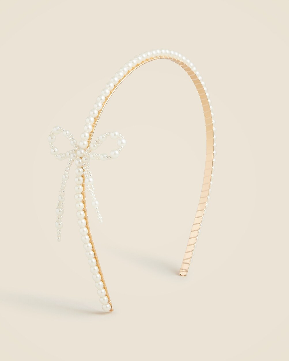 Girls' pearl bow headband | J. Crew US