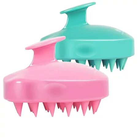 2-Pack Hair Scalp Massager Shampoo Brush - Upgraded Hair Scalp Scrubber Wet Dry Hair Scalp Brush wit | Walmart (US)