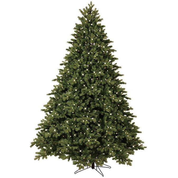 GE 7.5-ft Norway Spruce Pre-Lit Traditional Artificial Christmas Tree with 800 Multi-Function Col... | Lowe's