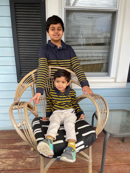 Old navy sibling matching outfits 
striped t-shirt , toddler pants 

#LTKfindsunder50 #LTKbaby #LTKkids