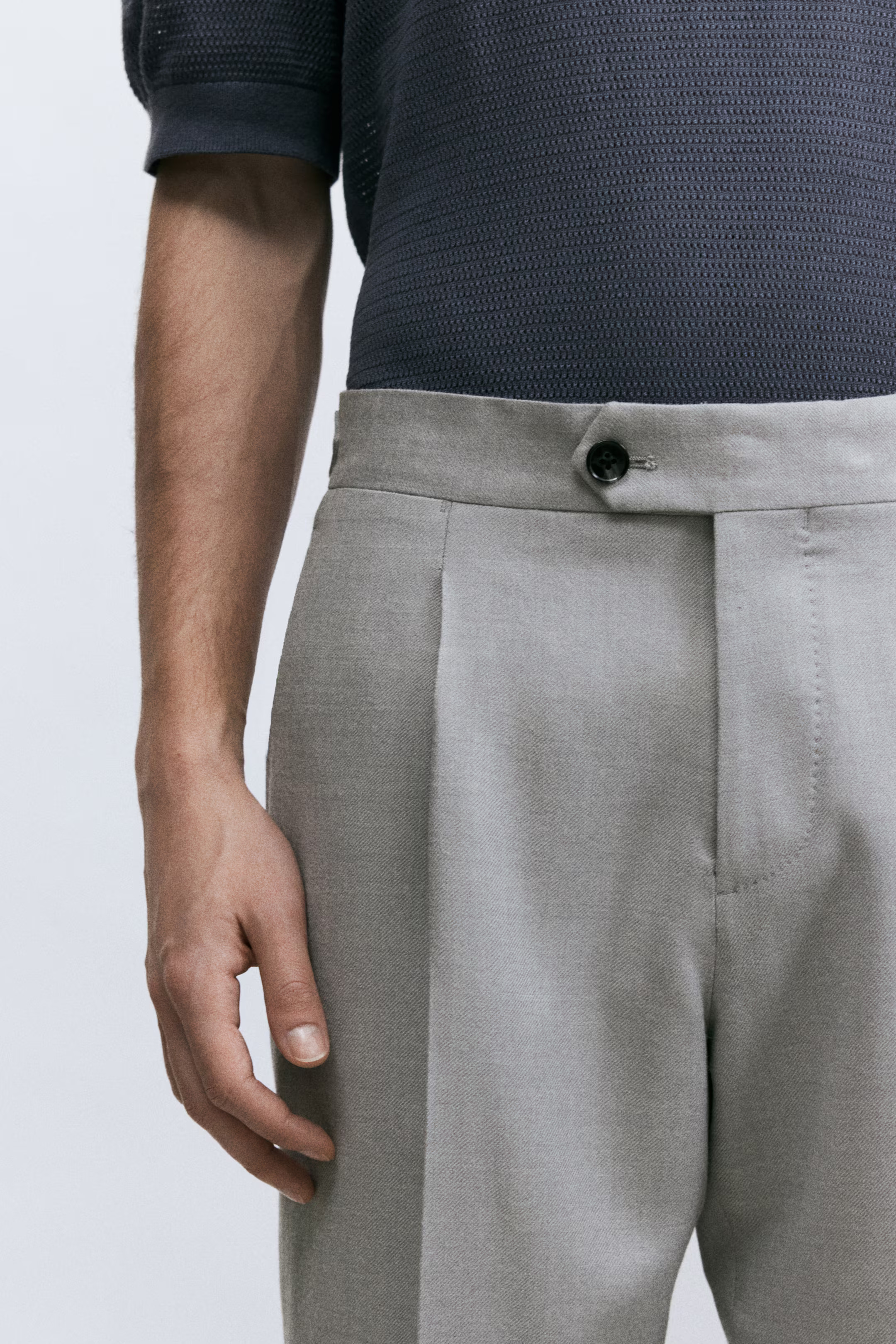 Regular Fit Wool-blend trousers | H&M (UK, MY, IN, SG, PH, TW, HK)