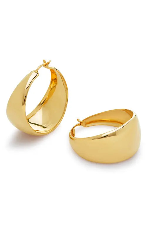Monica Vinader x Kate Young Large Hoop Earrings in Yellow Gold at Nordstrom | Nordstrom