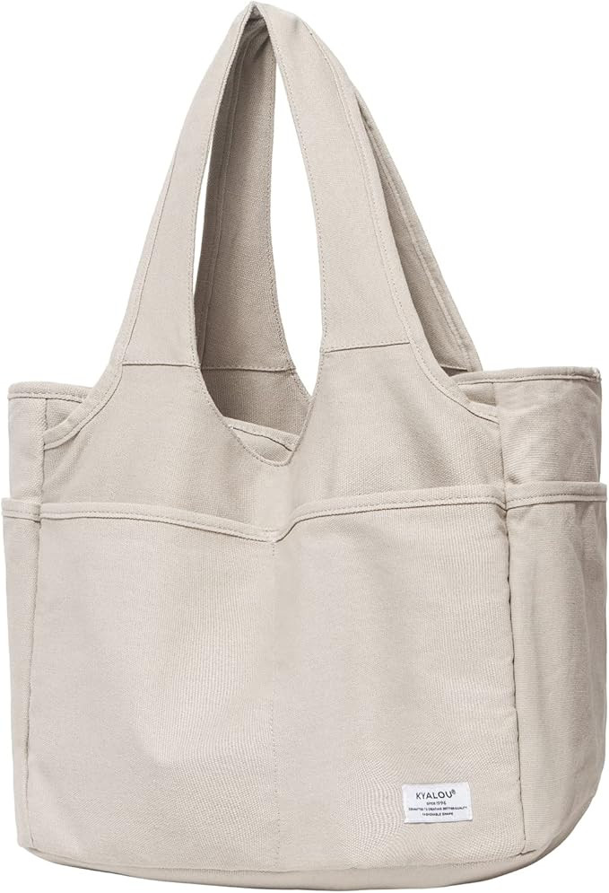 KYALOU Utility Large Tote Bag, Women Casual Shoulder Bags for Work Gym Beach Travel Shopping Groc... | Amazon (US)