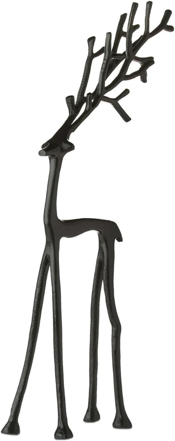 Reindeer Statues Imitation Metal Deer Sculpture, Black Finish European-Style Modern Decorative, C... | Amazon (US)