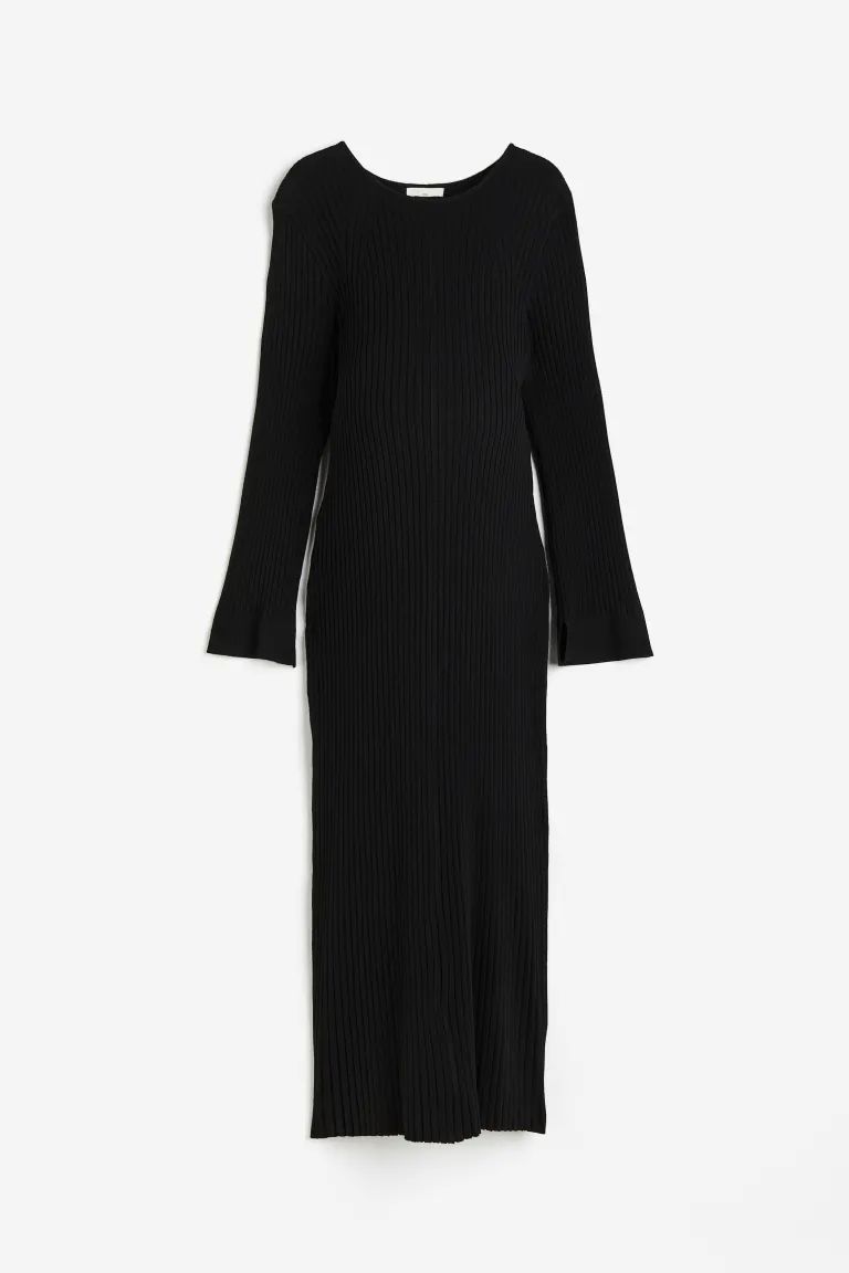 MAMA Rib-knit Midi Dress | H&M (US + CA)