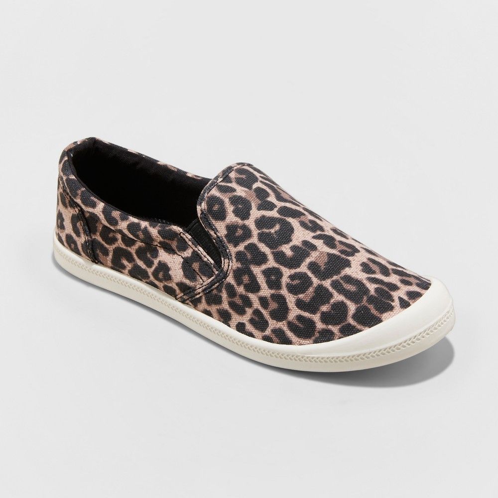 Women's Mad Love Kasandra Leopard Twin Gore Canvas Sneakers - Brown 7 | Target