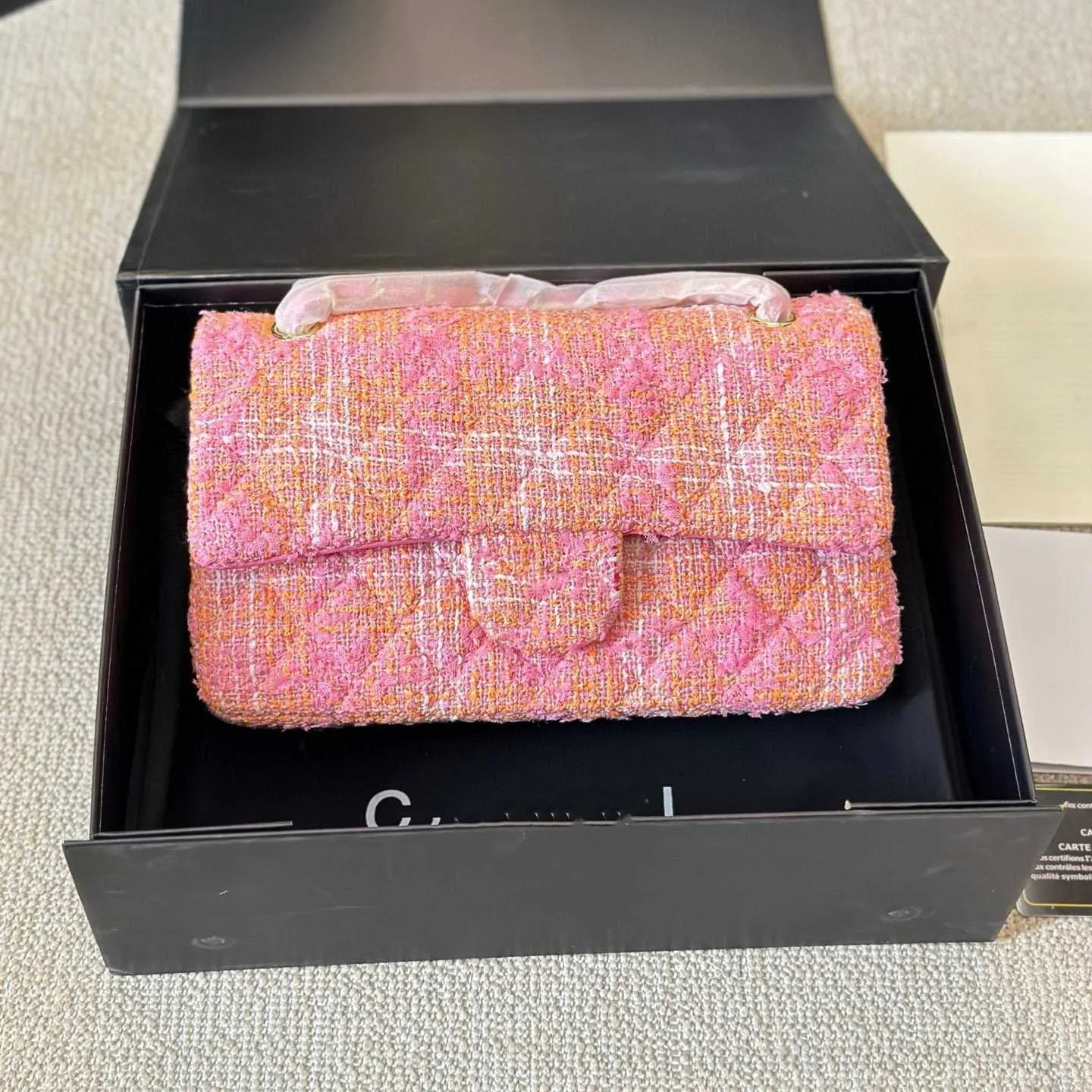 Save Big on Bulk Left Shoulder Designer Bag Tweed Double Flap Bag Fashion Classic Flap Chain Shou... | DHGate