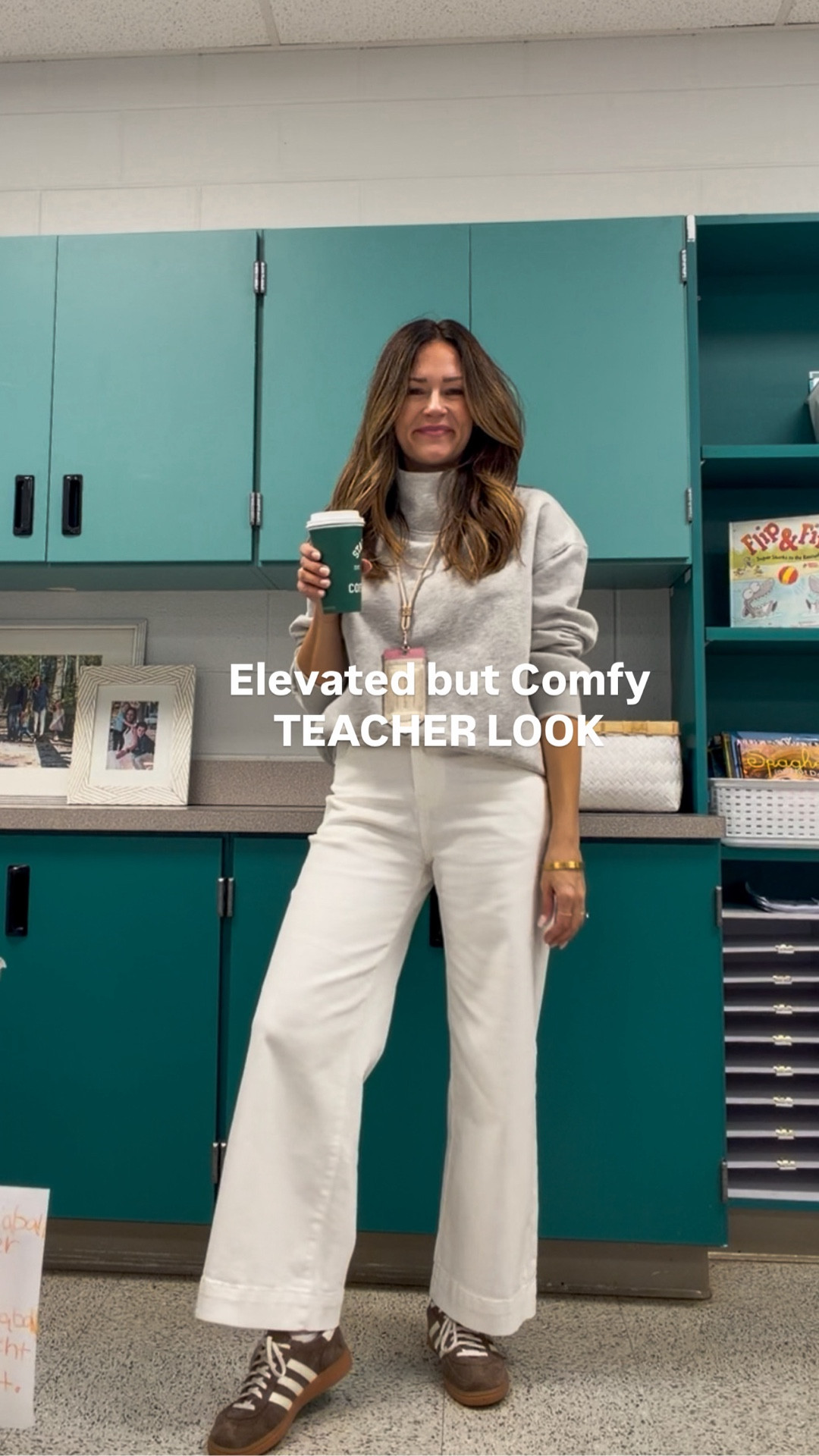 This affordable Amazon mock neck pullover is cozy, fleece-lined, and perfect for busy classroom days. I love layering it over a button-down for a more elevated look, or wearing it untucked with leggings for comfort. I’m in a medium for that slightly oversized fit. 

#LTKootd #LTKWorkwear #LTKOver40