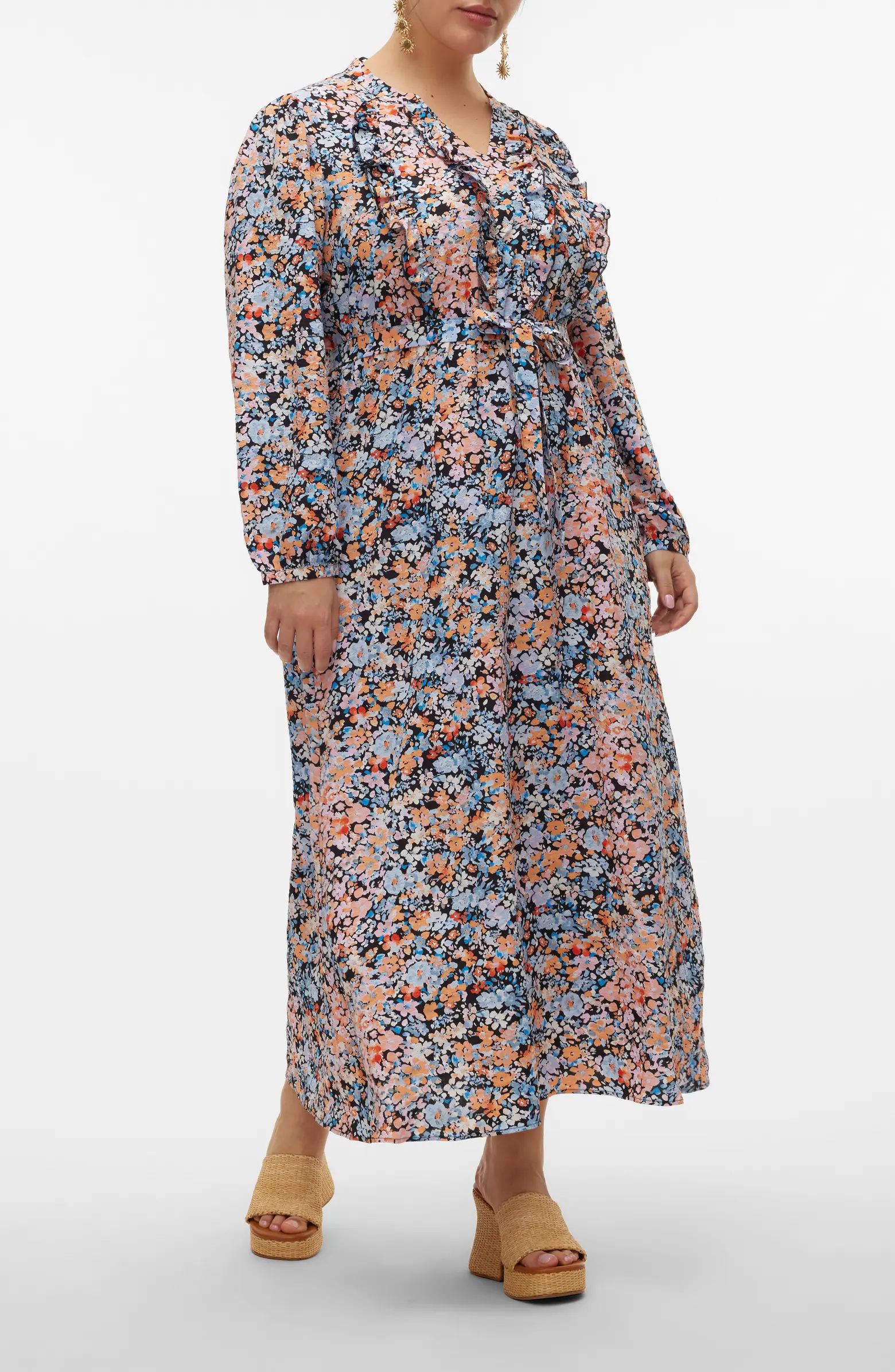 Ginny Floral Print Long Sleeve Maxi Dress | Nordstrom