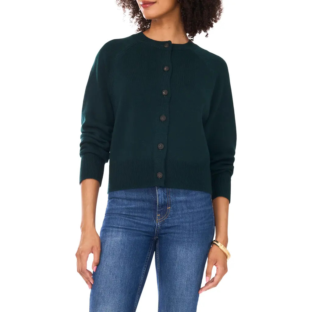Vince Camuto Raglan Sleeve Cardigan in Forest Night at Nordstrom Rack, Size X-Small | Nordstrom Rack