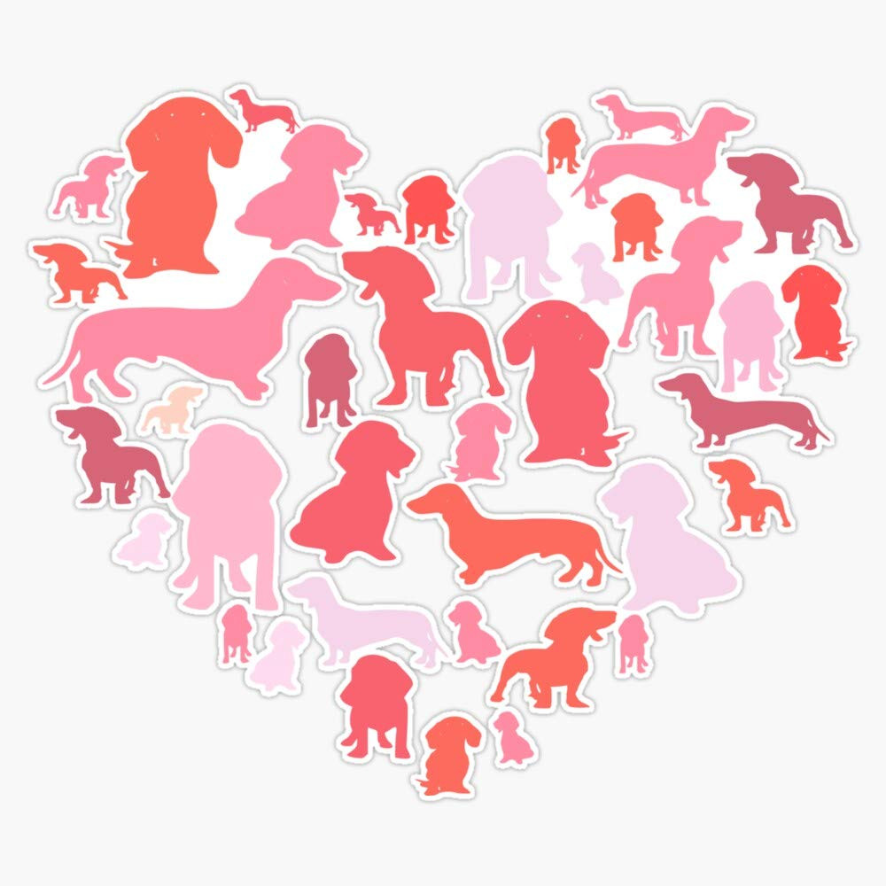 Pink Dachshund Vinyl Waterproof Sticker Decal Car Laptop Wall Window Bumper Sticker 5" | Amazon (US)