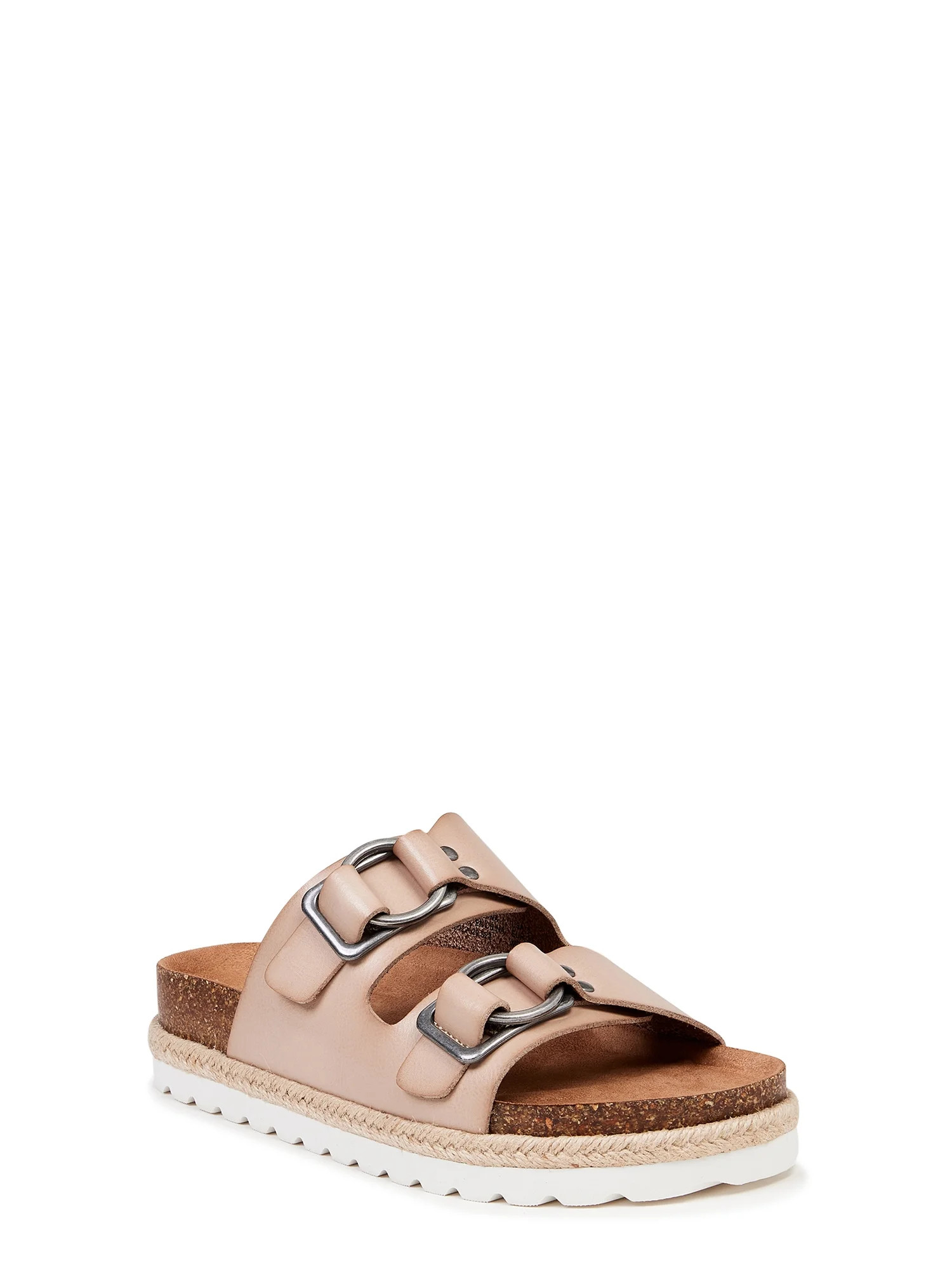 Time and Tru Women's Espadrille Platform Footbed Sandals | Walmart (US)