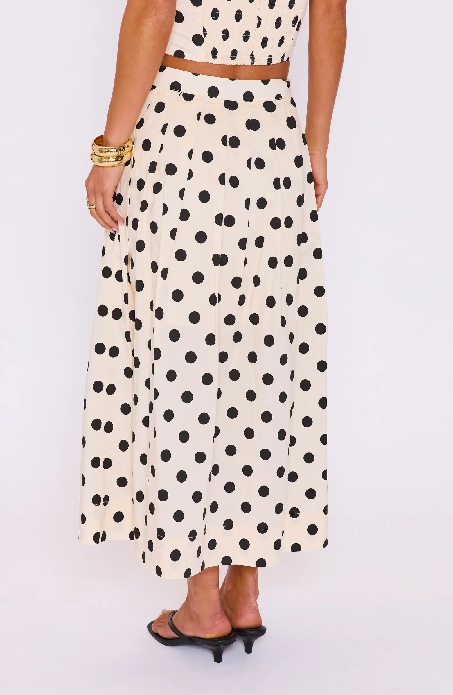 VICI Collection Cami Polka Dot Pleated Maxi Skirt | Nordstrom | Nordstrom