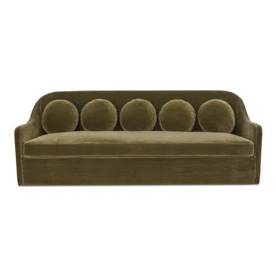 Rialto Sofa Dark Green Faux Mohair | Wayfair North America