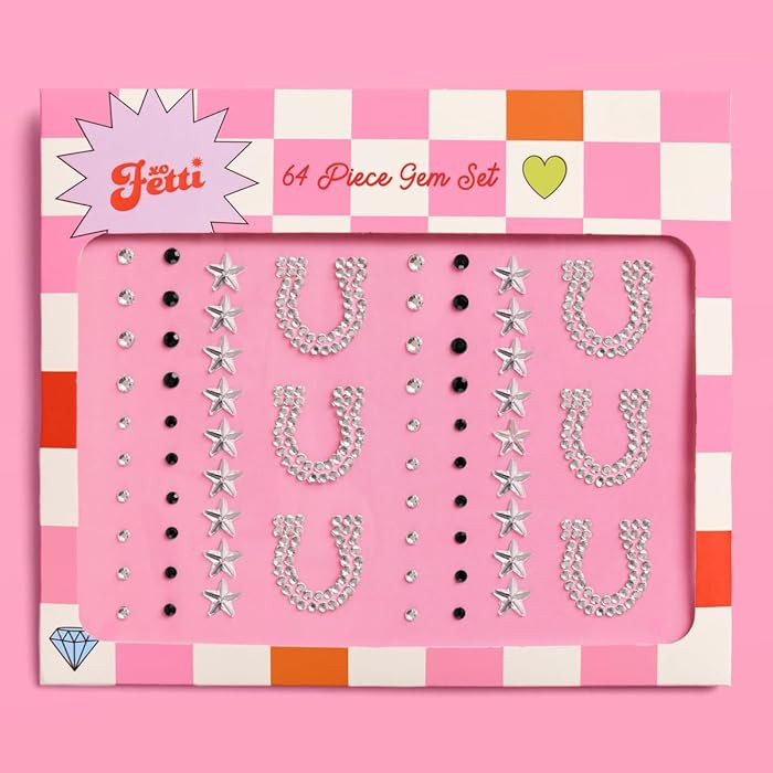 xo, Fetti Western Face Gems - 64 pcs. | Last Rodeo Face Stickers, Bachelorette Rhinestone Accesso... | Amazon (US)