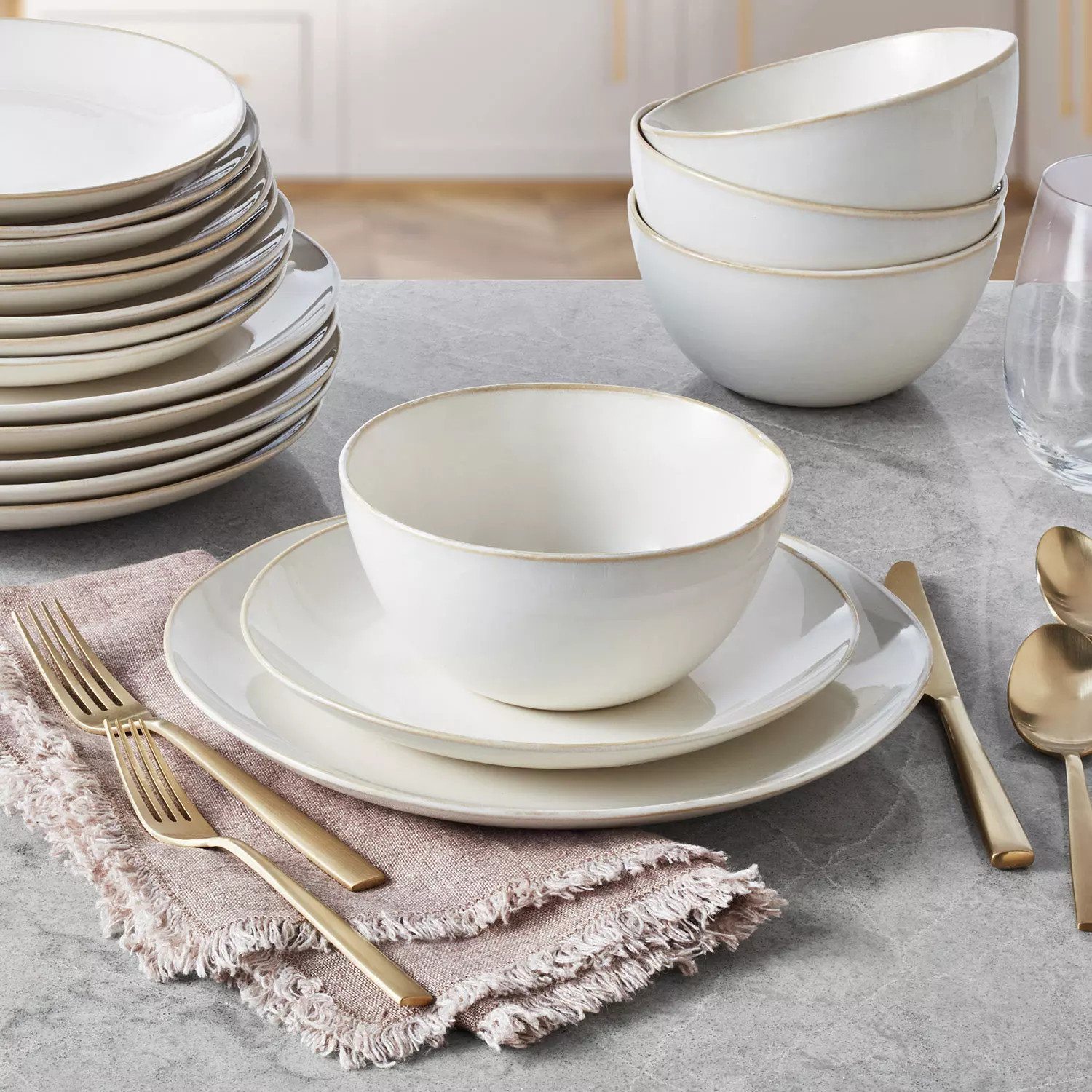 Member's Mark  24 Piece Artisan Collection Stoneware Dinnerware Set | Sam's Club