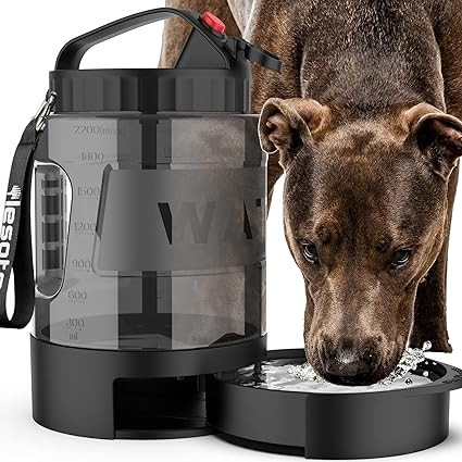 Dog Water Bowl Dispenser,Travel Dog Bowls for Camping Dog Park Hunting, 77OZ Dog Water Dispenser ... | Amazon (US)
