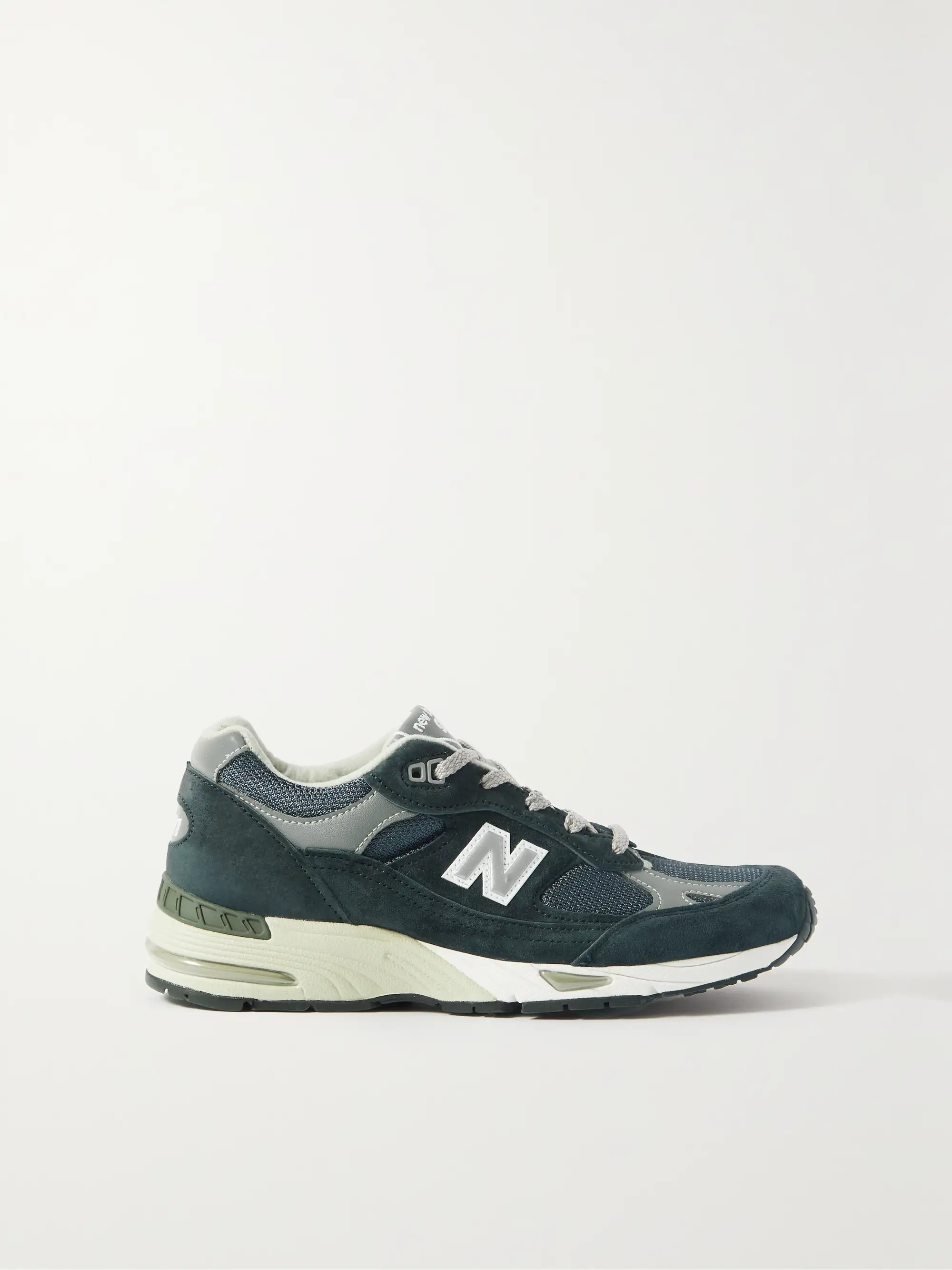 MiUK 991 suede, leather and mesh sneakers | NET-A-PORTER (UK & EU)