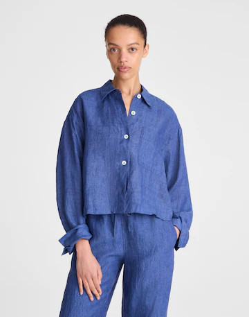 Straight-Hem Button-Up Shirt in 100% Linen | Madewell