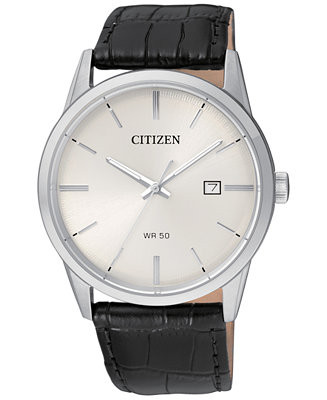 Citizen Men's Quartz Black Leather Strap Watch 39mm BI5000-01A - Macy's | Macy's