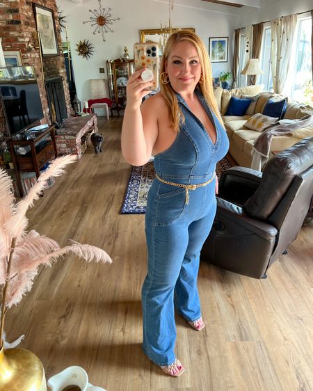 Spring trend alert a denim jumpsuit! I feel like it’s so perfect for Spring! You can do a heel or a boot add a hat maybe if you’re outside. Any belt will work. Some I linked have belts already a part of the jumpsuit and they’re so flattering! Exact one is sold out but I linked similar  

#LTKstyletip #LTKmidsize #LTKSeasonal