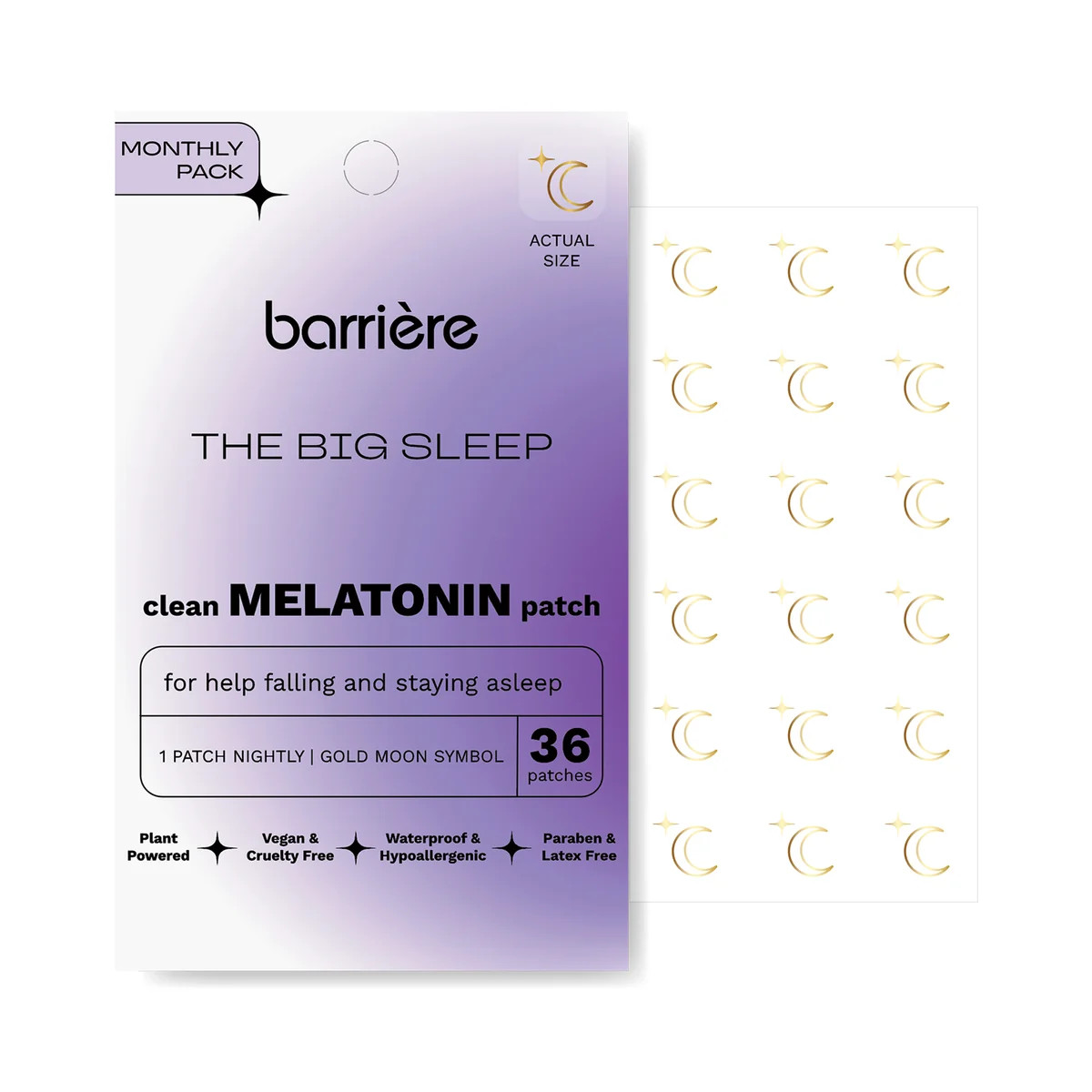 The Big Sleep Patch | Sleep Support for Restful Nights | Melatonin | barri\u00e8re | barriere