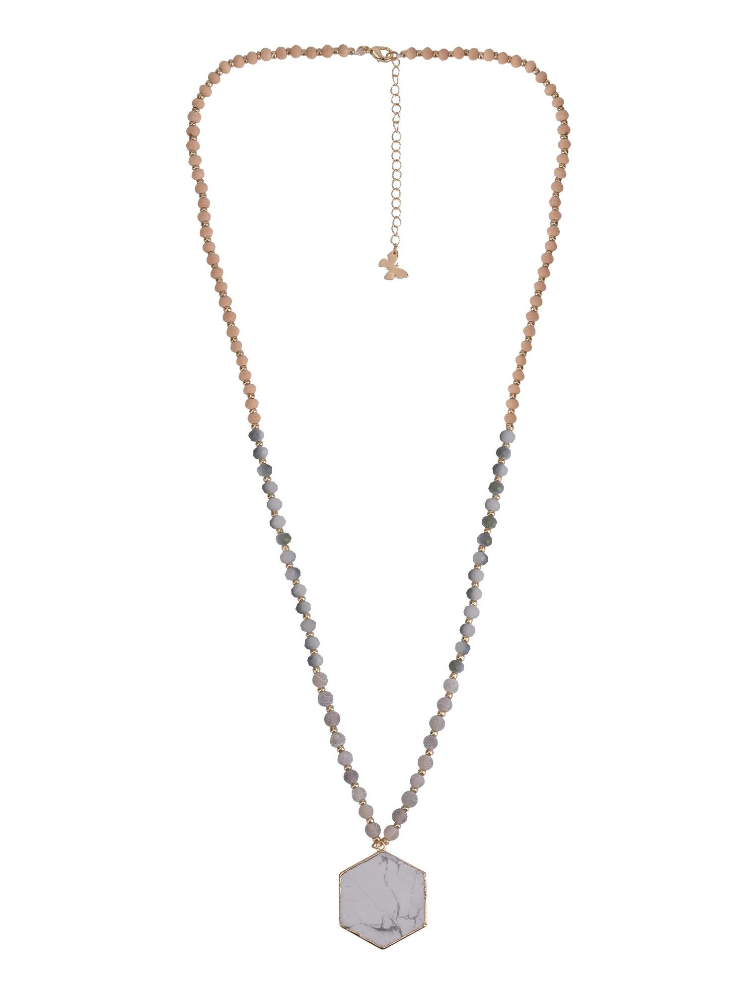 The Pioneer Woman - Women's Jewelry, Semi-precious Hexagon Pendant Necklace | Walmart (US)