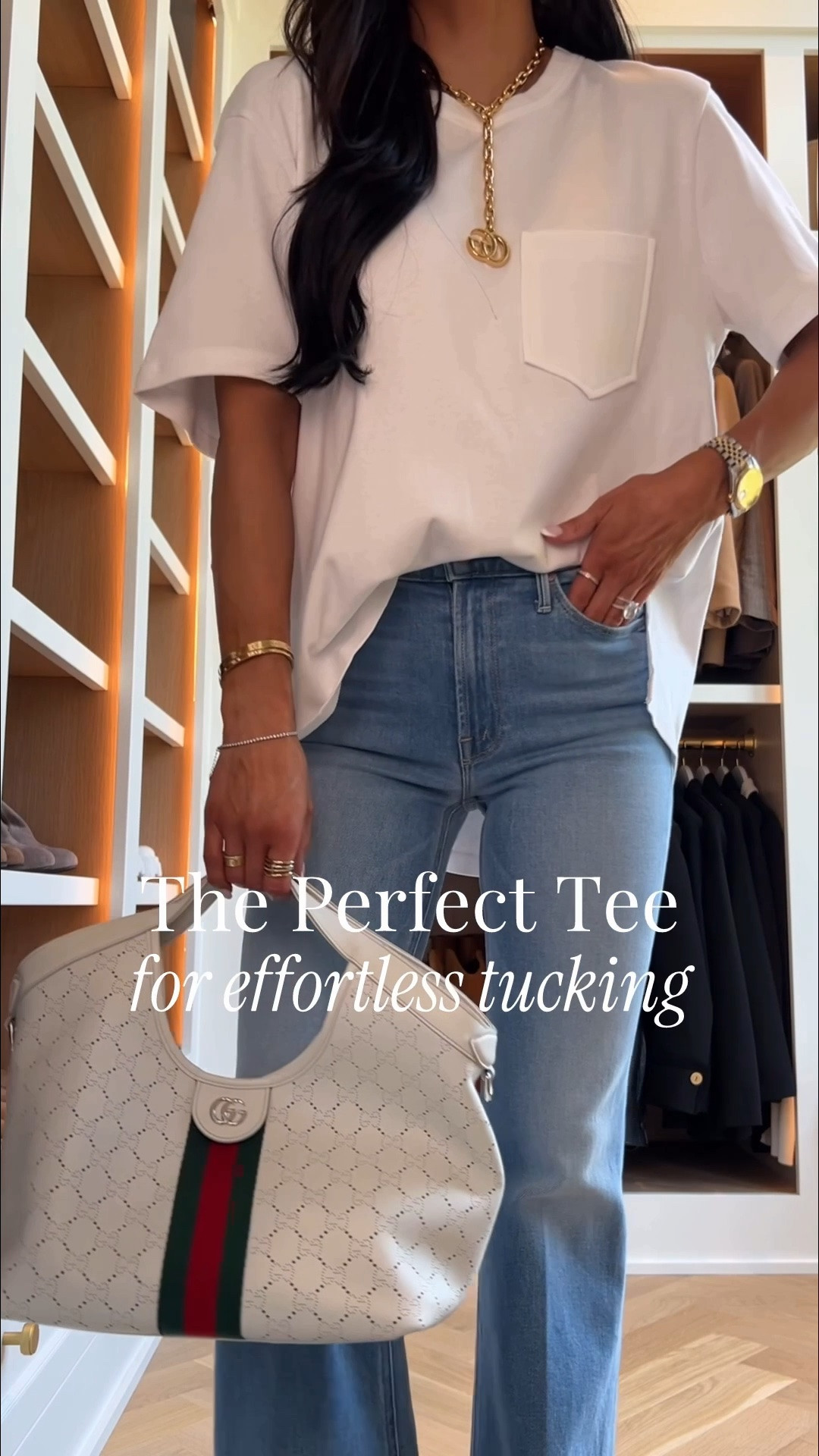 The perfect white tee that looks effortless half tucked. 
This Zara tee is only $25 and so soft!

#LTKOver40 #LTKootd #LTKmomlife