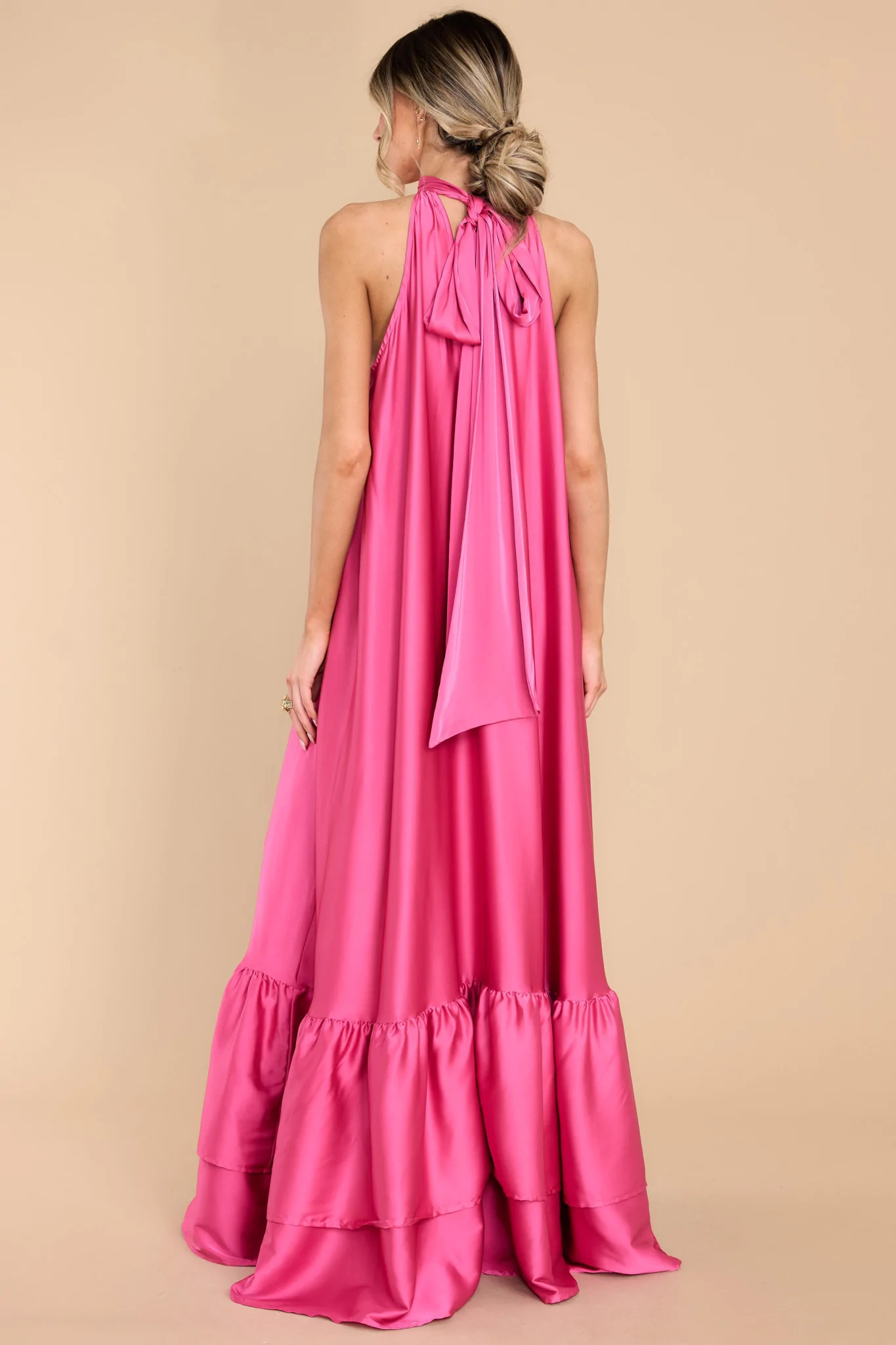 Talk About Beauty Hot Pink Maxi Dress | Red Dress 