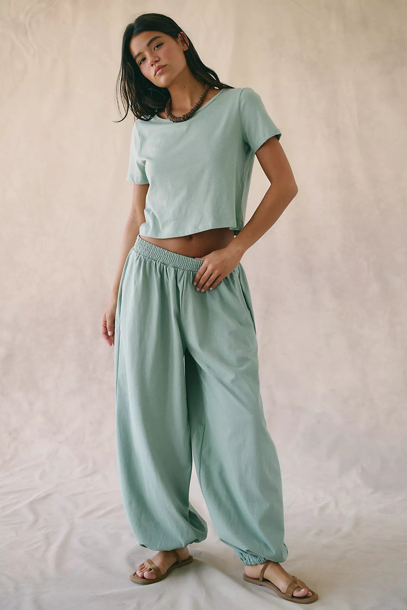 Stella Cotton-Jersey Pant Set | Free People (Global - UK&FR Excluded)