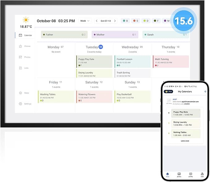 Calendar,Digital Calendar,15.6inch Large Digital Calendar FHD Resolution 1920 * 1080,Smart Touchs... | Amazon (US)