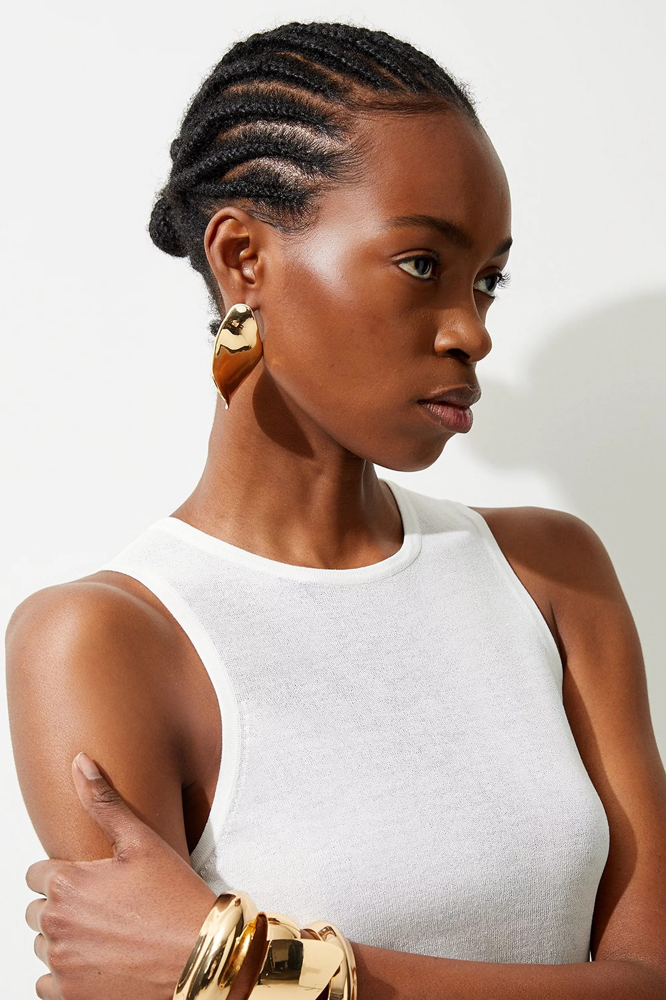 Lightweight Viscose Blend Summer Knit Racer Top | Karen Millen UK + IE + DE + NL