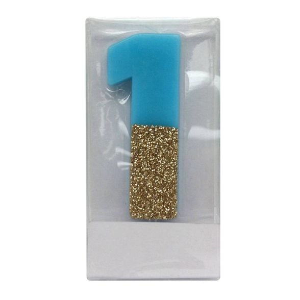 Number 1 Glitter Candle - Spritz™ | Target