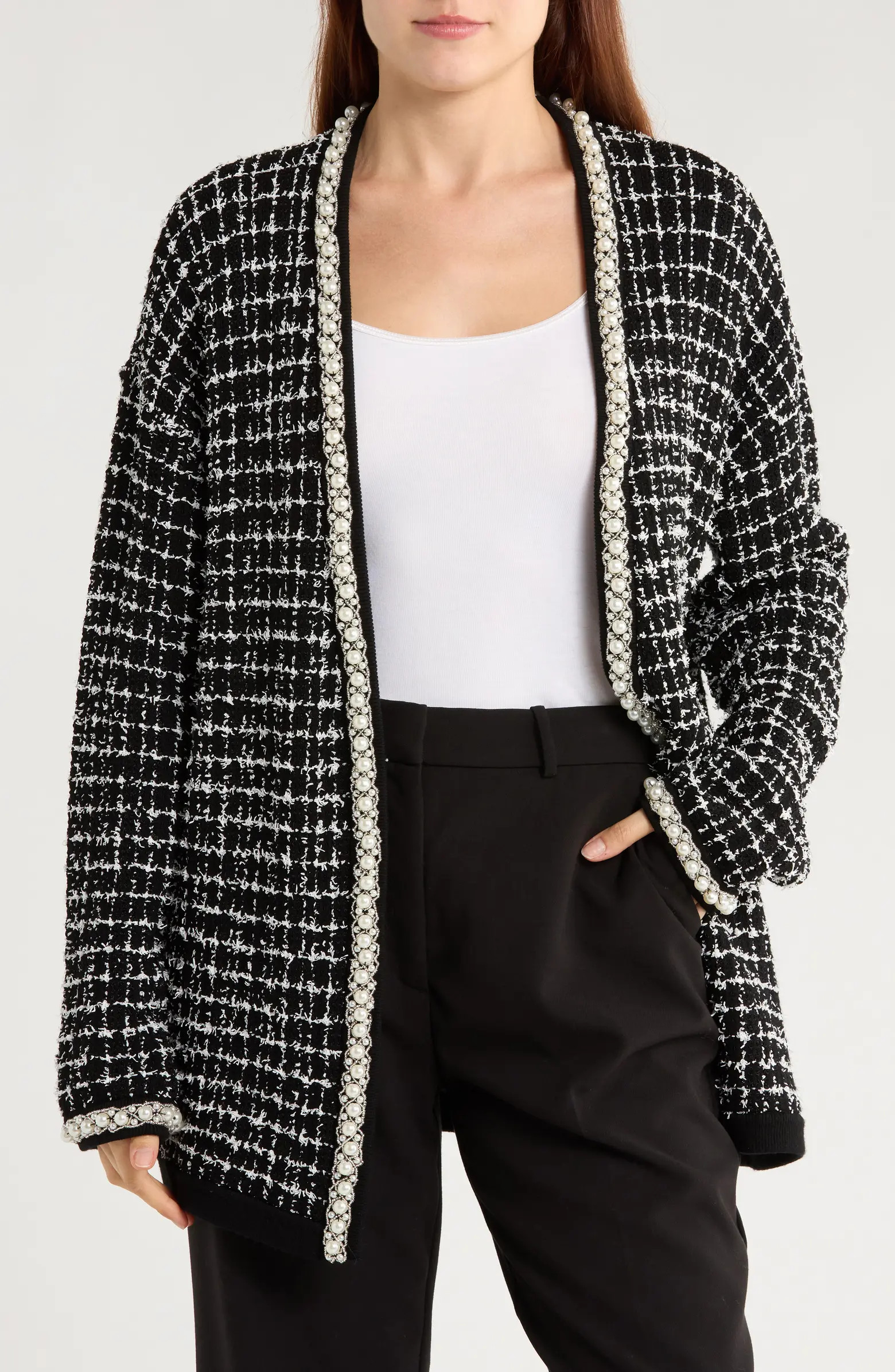 Bradford Beaded Open Front Cardigan | Nordstrom Rack