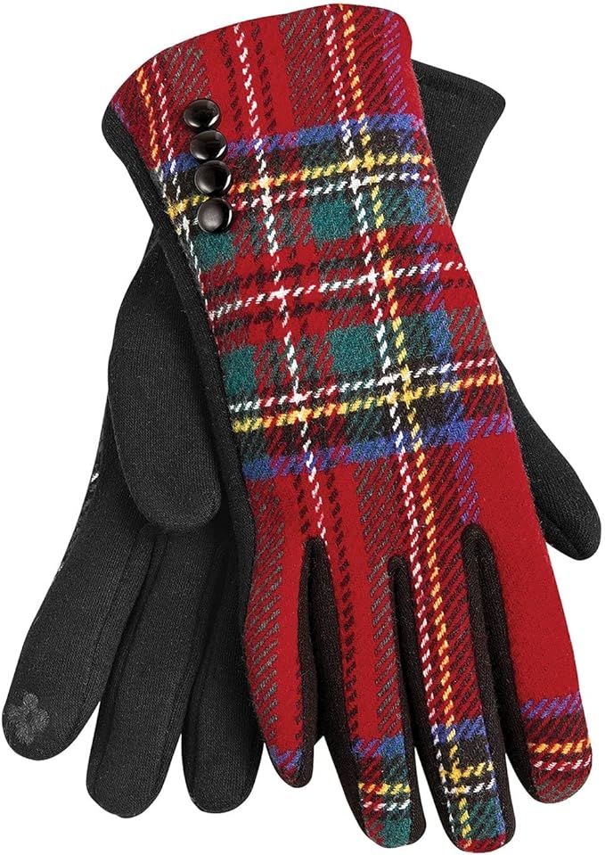 Top It Off Women's Plaid Gloves - Touchscreen Friendly Winter Hand Warmers | Amazon (US)