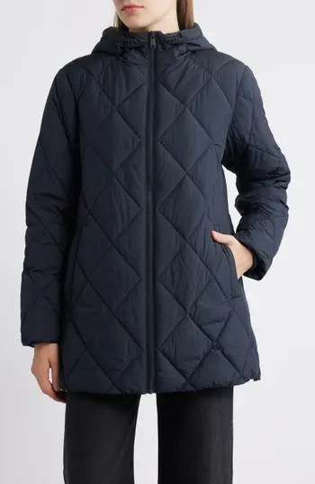 Bernardo Quilted Packable Puffer Jacket in Navy at Nordstrom Rack, Size Medium | Nordstrom Rack