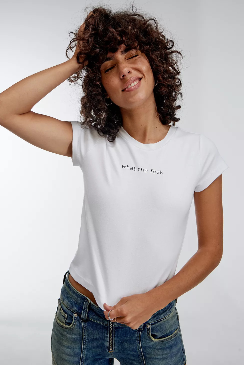 FCUK UO Exclusive What The Fcuk Baby T-Shirt | Urban Outfitters (EU)